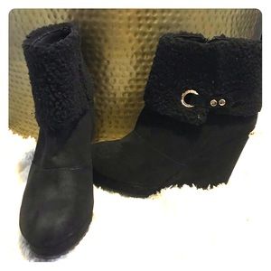 Juicy Couture wedge booties